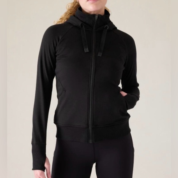 Athleta Jackets & Blazers - Athleta Fleece Zip Hoodie Jacket XSP